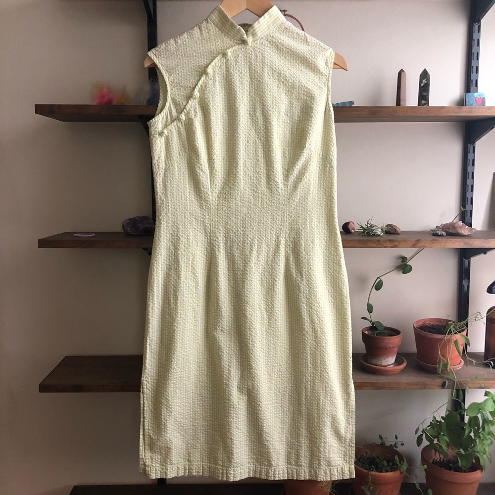 Handmade yellow gingham dress